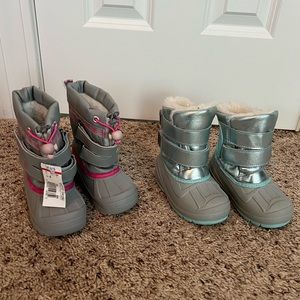 Toddler girls winter boots bundle size 6